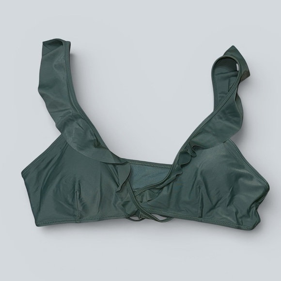 aerie Other - Aerie Ruffle Strap Scoop Bikini Top
